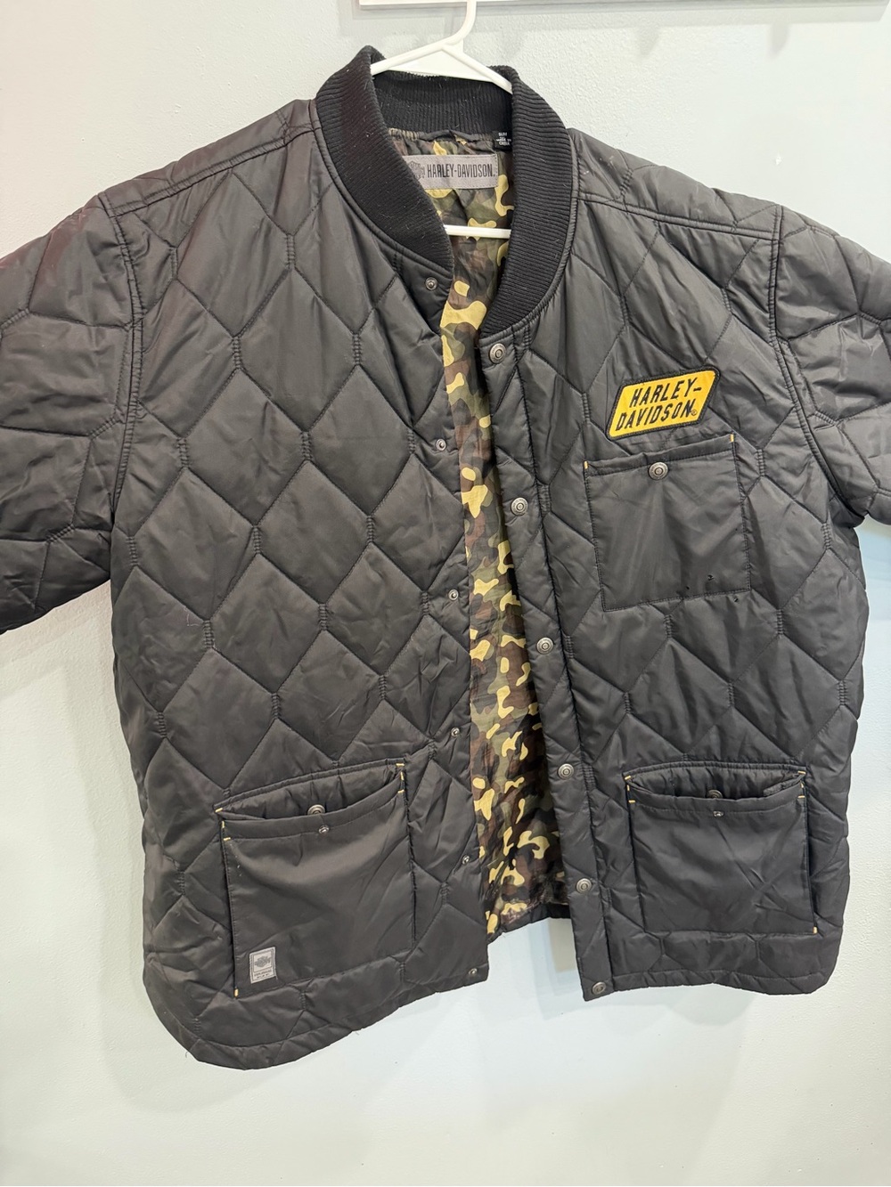 Harley Davidson Quilted Bomber Jacket